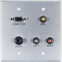 C2G 40506 - Double Gang HD15 VGA + 3.5mm + Composite Video + Stereo Audio Wall Plate