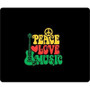 Centon Electronics OP-MPV1BM-GRV-01 - Otm Black Mouse Pad Peace Love Music