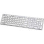 BUSlink KR-6402-WH - Aluminum x-Slim Soft Touch Tactile Keyboard with 2 USB Ports-WH