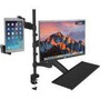 CTA Digital PAD-2AMTK - 2 In 1 Adjustable Monitor/Tablet Mount Stand Keyboard Tray