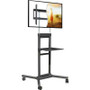 DoubleSight DS-5070CT - Mobile TV Cart 32-70 inch 132 Lbs Adj Height with Shelf Lifetime