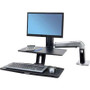 Ergotron 24-390-026 - WorkFit-A with Suspended Keyboard Single LD