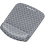 Fellowes 9549701 - Plushtouch Mouse Pad Wrist Rest Gray Lattice