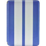 Gear Head FS3300BLU - Leather Style Portfolio Stand Blue for iPad Mini with White Stripe