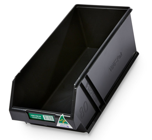 1H-200V Fischer Plastic Stor-Pak 80, Viro-Pak Bin 80 Black
