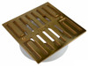 NDS  5" Square Polished Brass Grate w/PVC Collar 914PB