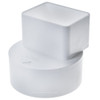 PVC 2" x 3" x 4" SDR35 Downspout Adapter Offset (DSA x Hub)