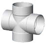 6" x 6" x 6" x 6" PVC SDR35 Solvent Weld Cross Tee (S x S x S x S)