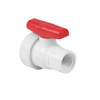 PVC 1 1/2" White Single Entry Ball Valve (Threaded)