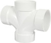 4" x 4" x 4" x 4" PVC DWV Double Sanitary Tee (S x S x S x S)