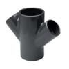 3" x 3" x 2" x 2" PVC Schedule 80 Double Wye (S x S x S x S)