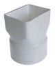 PVC 5" x 6" x 6" IPS Downspout Adapter (Centered) (DSA x Hub)