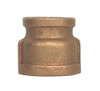 1 1/2" x 1 1/4" Bronze Reducer Coupling (FPT x FPT)
