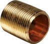 1" x Close Brass Nipple (MPT x MPT)