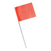 4" x 5" Marking Flags Fluorescent Orange - 30" Wire Staff (1000)