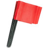 4" x 5" Marking Flags Fluorescent Orange - 30" Wire Staff (100)