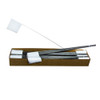 4" x 5" Marking Flags White - 30" Wire Staff (1000)