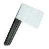 4" x 5" Marking Flags White - 30" Wire Staff (100)