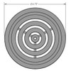 Iron Age Raw Cast Iron Bullseye 6" Round Grate