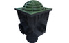 NDS 18" Four Hole Catch Basin Kit w/ Green Atrium Grate