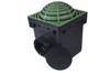 NDS 9" Two Hole Catch Basin Kit w/ Green Atrium Grate 900 991