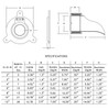 2" G-O-N Glue On Nozzle & Escutcheon - Rectorseal 82700