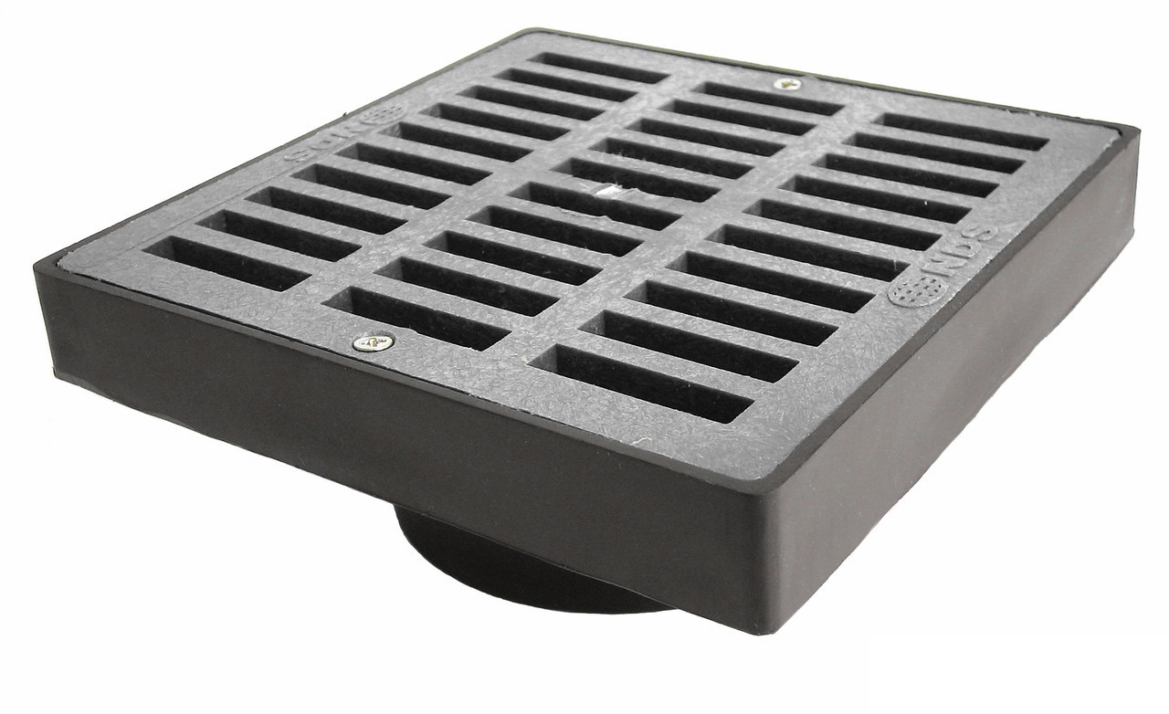 NDS 6 x 6 x 4 Square Grate & Adapter - Black 640