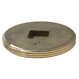 4" Brass Countersunk Threaded Plug (MPT)