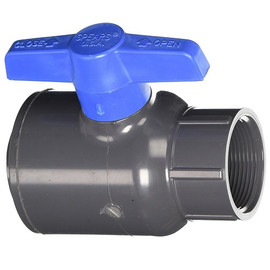 PVC   3/4" Gray PVC Utility Ball Valve (Threaded)