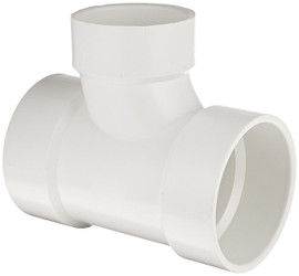 4" x 4" x 2" PVC DWV Sanitary Tee (S x S x S)