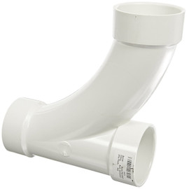 4" x 4" x 4" PVC DWV Combination Wye & 1/8 Bend (S x S x S)