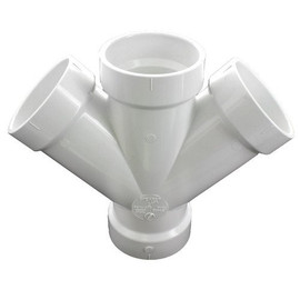 6" x 6" x 6" x 6" PVC DWV Double Wye (S x S x S x S)