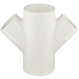 3" x 3" x 2" x 2" PVC Schedule 40 Double Wye (S x S x S x S)