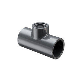 4" x 4" x 1 1/2" PVC Schedule 80 Tee (S x S x FPT)