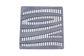 NDS Square Decorative Wave Cast Iron Grate for 12" Basin 1224CI