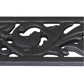 Iron Age Raw Cast Iron Mini Channel Acanthus Grate