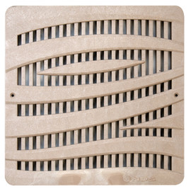 NDS Square Decorative Wave Grate for 12" Basin - Sand (Each) 1224S