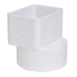 PVC 2" x 3" x 3" SDR35 Downspout Adapter Offset (DSA x Hub)