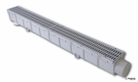 NDS Pro Series 3" x 1 Meter Channel Drain & Grate Kit (Box of 10)