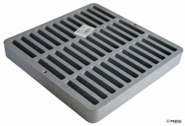 NDS Square Plastic Grate for 9" Basin - Gray (Box of 8)