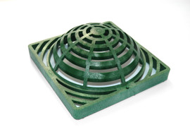 NDS Square Plastic Atrium Grate for 9" Basin - Green (Box of 6)