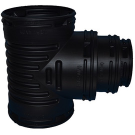 HDPE  6" x 6" x 6"-5"-4" Singlewall Reducing Tee (BE) (Box of 3)