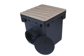 NDS 12" Catch Basin Kit w/ Sand Decorative Wave Grate