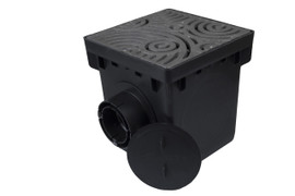 12" Catch Basin Kit w/ Cast Iron Decorative Oblio Grate