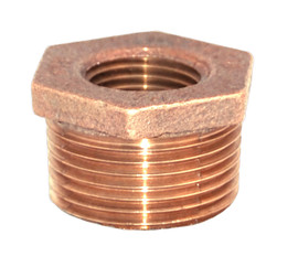 2" x 3/4" Bronze Reducer Bushing (MPT x FPT)
