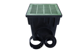 NDS 18" Two Hole Catch Basin Kit w/ Green Grate