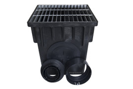 NDS 18" Two Hole Catch Basin Kit w/ Galvanized Metal Grate