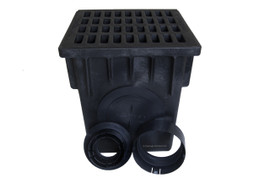 NDS 18" Two Hole Catch Basin Kit w/ Cast Iron Grate