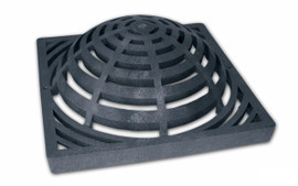 NDS Square Plastic Atrium Grate - Black for 12" Basin (Each) 1290