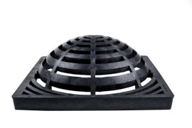 NDS Square Plastic Atrium Grate 18" Basin - Black 1881